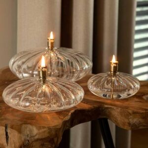 Lampe à huile galet Élégante laiton <Br> PERI LIVING