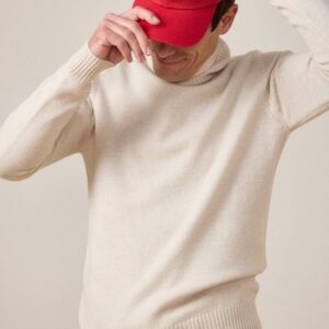 Pull col roulé Hadry écru <br> JAQK