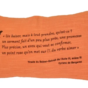 Coussin Cyrano Tirade du Baiser  <Br>  SOPHIE JANIÈRE