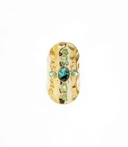 Bague Cross turquoise africaine