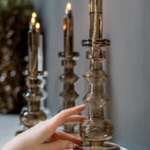 Lampe à huile chandelier champagne <br> PERI LIVING