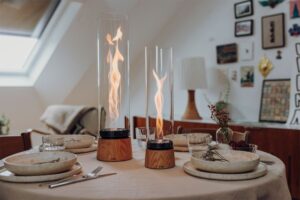 Cheminée de table Spin air chêne <br> HÖFATS