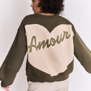 Sweat molletonné Amour
